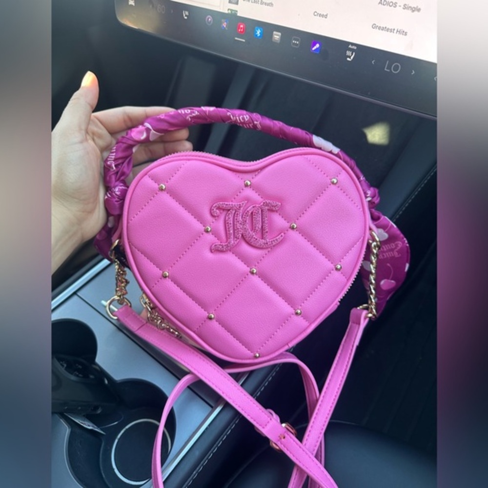 JUICY COUTURE PINK RHINESTONE CROSSBODY BAG NWT